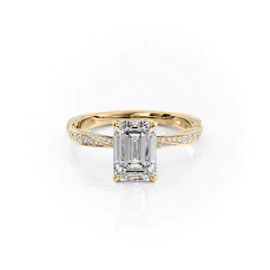 The Caroline Set With A 1.5 Carat Emerald Moissanite