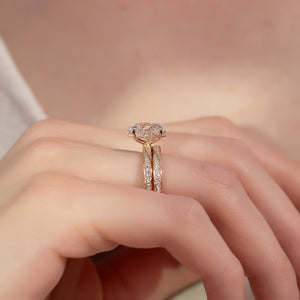 The Caroline Set With A 4 Carat Oval Moissanite