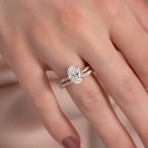 The Caroline Set With A 4 Carat Oval Moissanite