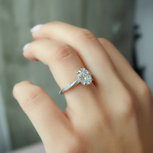 The Caroline Set With A 3 Carat Oval Lab Diamond
