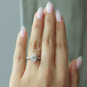 The Caroline Set With A 3 Carat Oval Lab Diamond