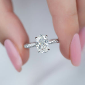 The Caroline Set With A 3 Carat Oval Lab Diamond