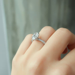 The Caroline Set With A 3 Carat Oval Lab Diamond
