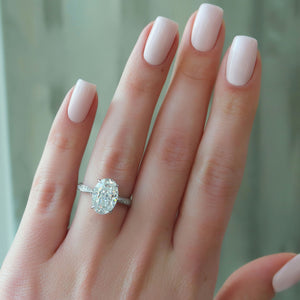 The Caroline Set With A 3 Carat Oval Lab Diamond