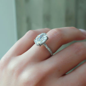 The Caroline Set With A 3 Carat Oval Lab Diamond