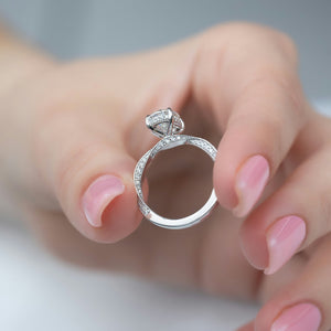 The Caroline Set With A 3 Carat Oval Lab Diamond
