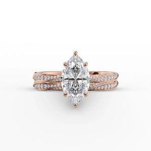 The Caroline Set With A 2 Carat Marquise Lab Diamond