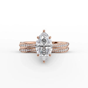 The Caroline Set With A 2 Carat Marquise Lab Diamond
