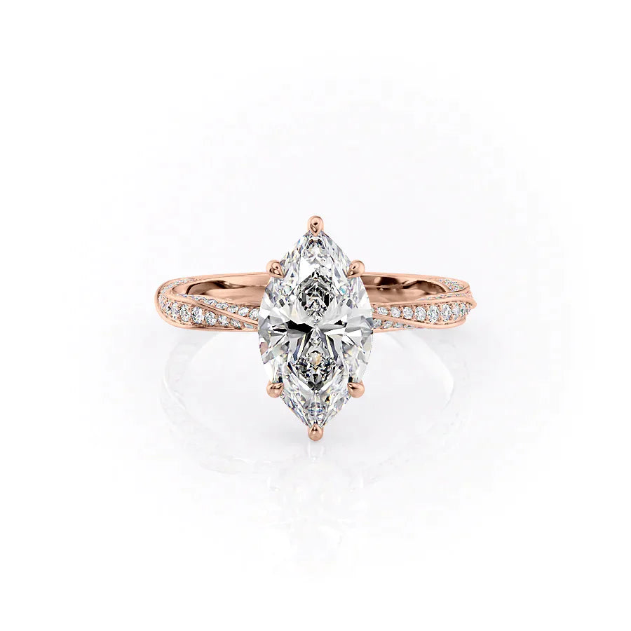 The Caroline Set With A 1 Carat Marquise Lab Diamond