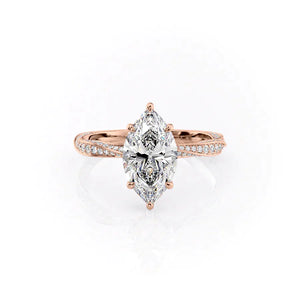 The Caroline Set With A 1.5 Carat Marquise Moissanite
