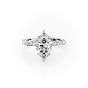 The Caroline Set With A 2 Carat Marquise Lab Diamond