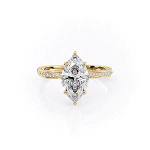 The Caroline Set With A 1 Carat Marquise Lab Diamond