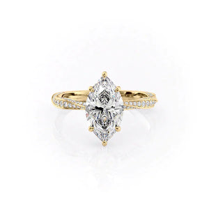 The Caroline Set With A 1.5 Carat Marquise Moissanite
