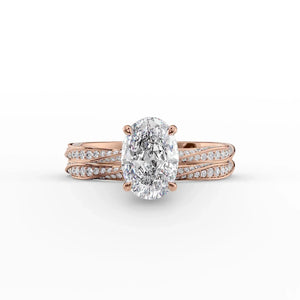 The Caroline Set With A 3 Carat Oval Lab Diamond