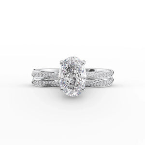 The Caroline Set With A 3 Carat Oval Lab Diamond