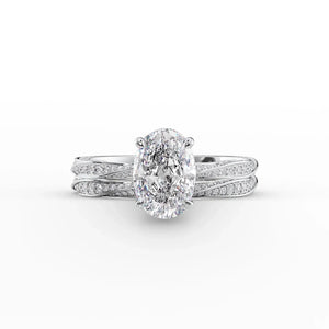 The Caroline Set With A 3 Carat Oval Lab Diamond