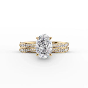 The Caroline Set With A 1 Carat Oval Lab Diamond