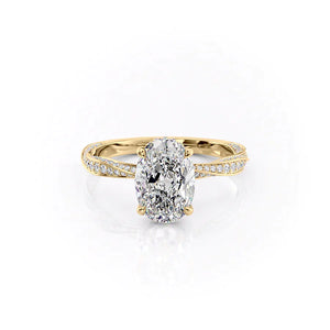 The Caroline Set With A 2.5 Carat Oval Lab Diamond