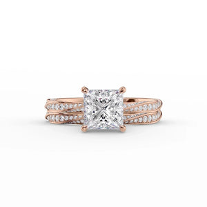 The Caroline Set With A 2.5 Carat Princess Moissanite