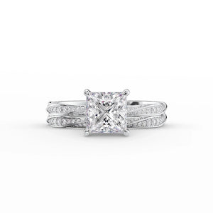 The Caroline Set With A 2 Carat Princess Lab Diamond