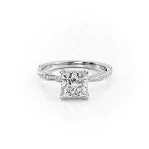 The Caroline Set With A 1 Carat Princess Lab Diamond