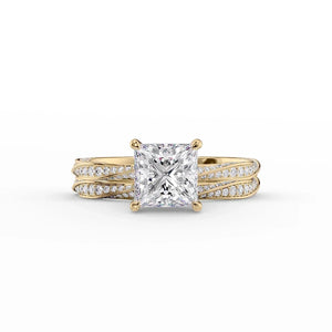 The Caroline Set With A 3.5 Carat Princess Moissanite