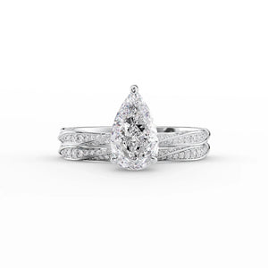 The Caroline Set With A Pear Lab Diamond