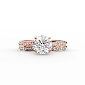 The Caroline Set With A 4 Carat Round Moissanite