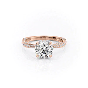 The Caroline Set With A 3 Carat Round Moissanite