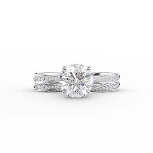 The Caroline Set With A 1 Carat Round Lab Diamond