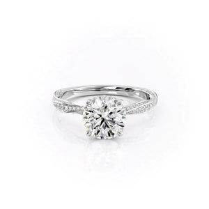 The Caroline Set With A 2.5 Carat Round Moissanite