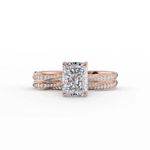 The Caroline Set With A 1.5 Carat Radiant Moissanite