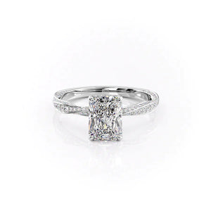 The Caroline Set With A 2 Carat Radiant Moissanite