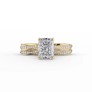 The Caroline Set With A 2.5 Carat Radiant Moissanite