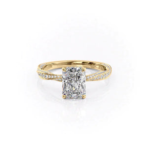 The Caroline Set With A 3 Carat Radiant Moissanite