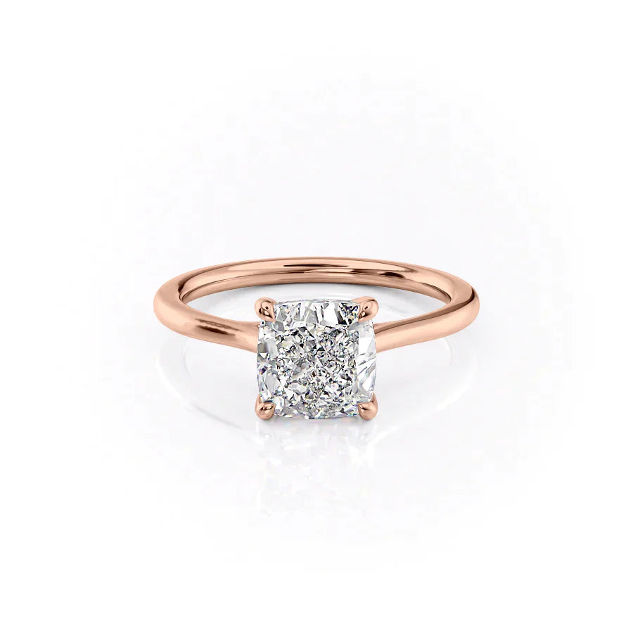 The Lexie Set With A 2 Carat Cushion Moissanite