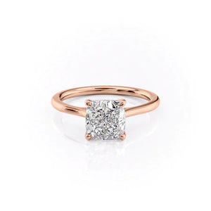 The Lexie Set With A 3 Carat Cushion Moissanite