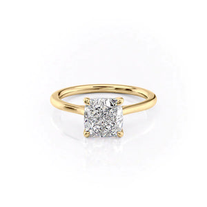 The Lexie Set With A 3 Carat Cushion Moissanite
