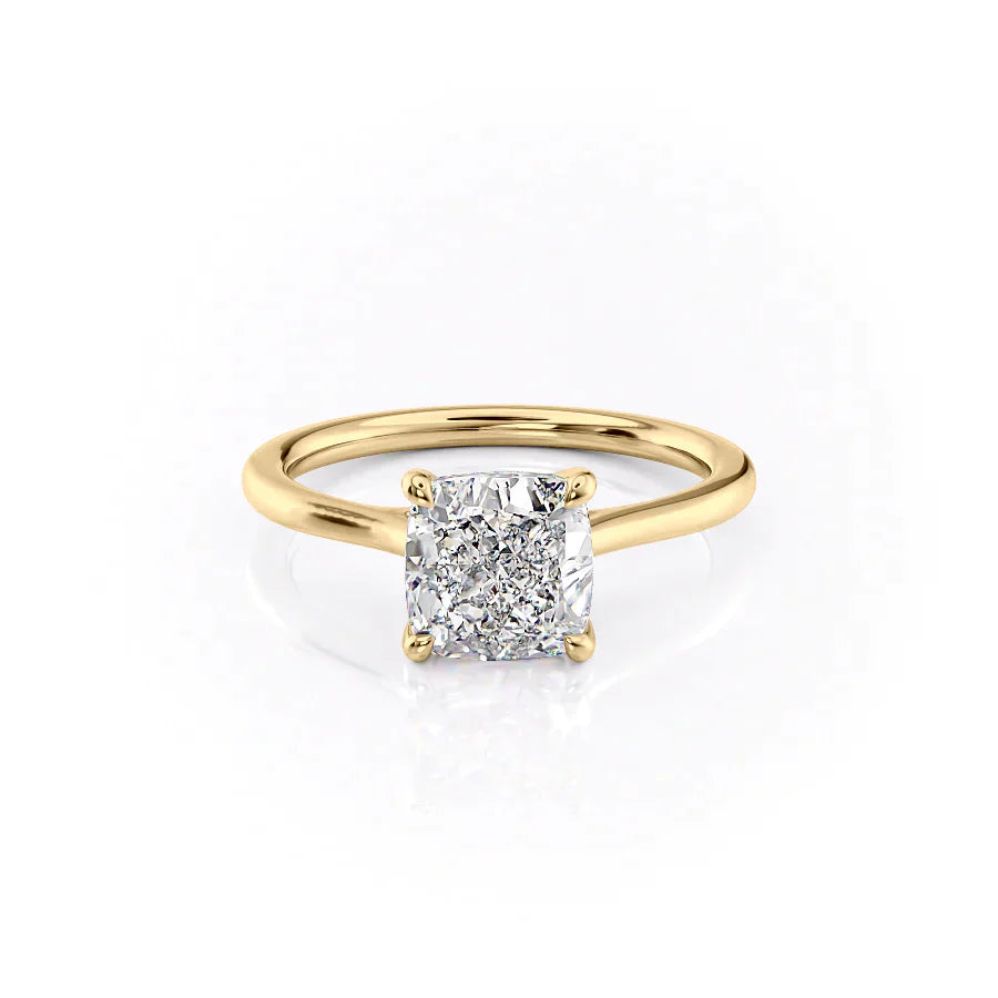 The Lexie Set With A 1 Carat Cushion Moissanite