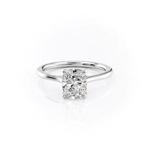 The Lexie Set With A 3 Carat Elongated Cushion Lab Diamond