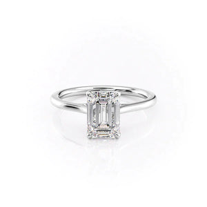 The Lexie Set With A 4 Carat Emerald Moissanite