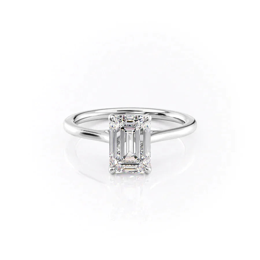 The Lexie Set With A 2 Carat Emerald Lab Diamond