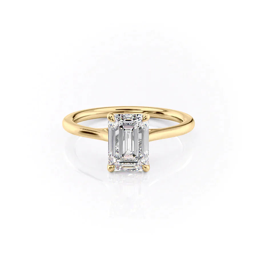 The Lexie Set With A 2 Carat Emerald Moissanite