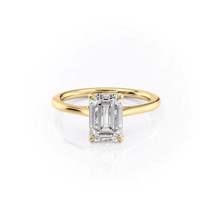 The Lexie Set With A 1 Carat Emerald Moissanite
