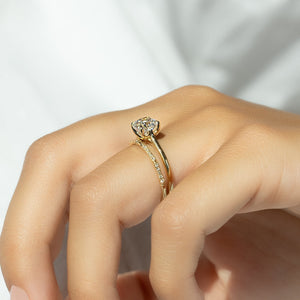The Lexie Set With A 1 Carat Cushion Moissanite