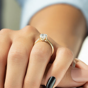 The Lexie Set With A 1 Carat Cushion Moissanite