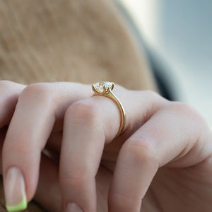 The Lexie Set With A 1 Carat Cushion Moissanite