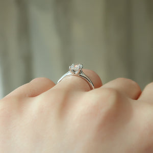 The Lexie Set With A 3 Carat Elongated Cushion Moissanite