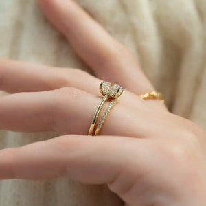 The Lexie Set With A 1 Carat Elongated Cushion Lab Diamond