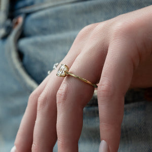 The Lexie Set With A 1 Carat Elongated Cushion Lab Diamond
